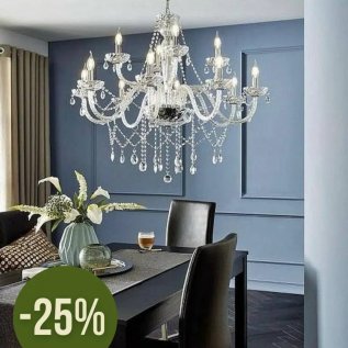 СКИДКА -25% на хрустальные люстры производства Чехии