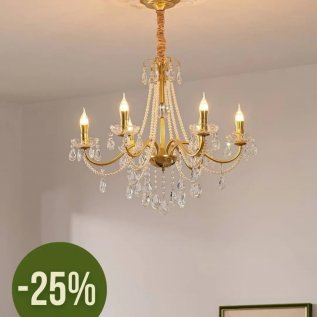 СКИДКА -25% на хрустальные люстры производства Чехии